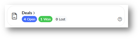 The deals summary shown on the Engager dashboard