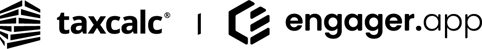 TaxCalc|Engager_Co-Brand_Horizontal Logos-Black@1x