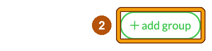 The add group button on the Service groups page, highlighted