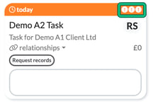 High priority task card on the Jobs board with the three red exclamation points in its header highlighted